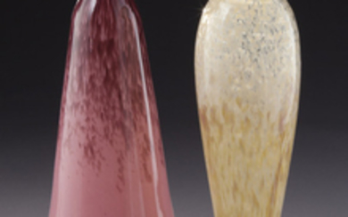 (2) Schneider art glasses vases