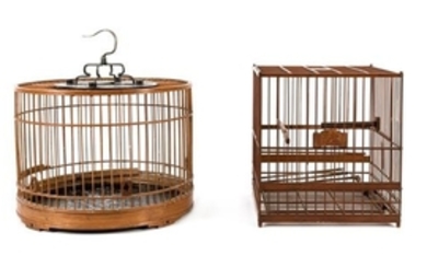 * Two Chinese Bamboo Birdcages