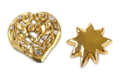 Two Christian Lacroix Brooches, c. 1991, the first
