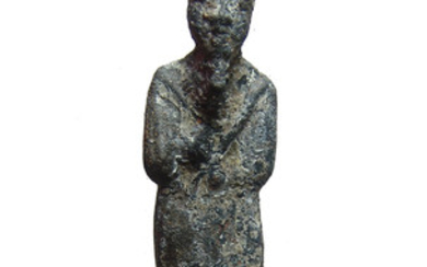 An Egyptian bronze figure of Osiris, Late Period