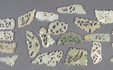 Chinese Hardstone Plaques, Flowers