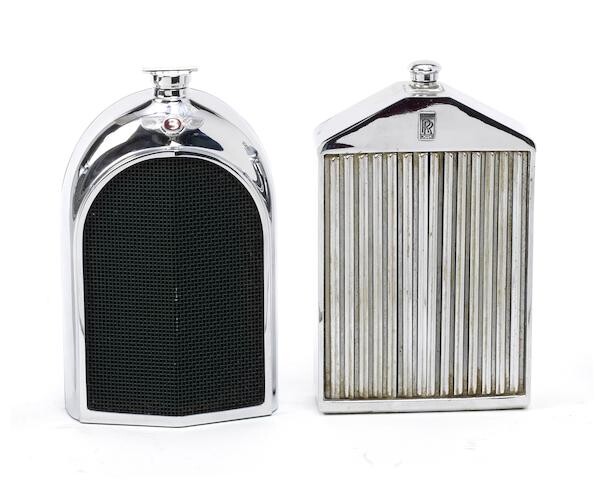 Two radiator decanters for Bentley and Rolls-Royce by Ruddspeed, British, 1960s, ((2))