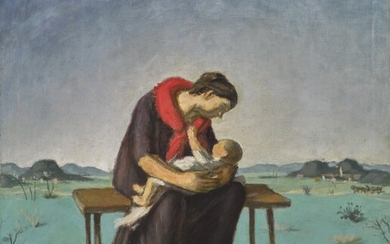 HUNGARIAN MOTHER AND CHILD, Adolf Fényes