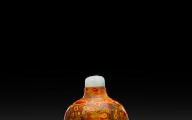An imitation realgar glass snuff bottle
