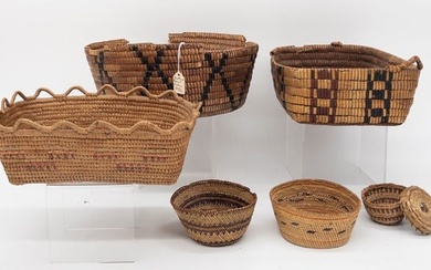 6 Northwest Coast Native American Baskets