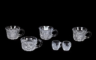 (6) Punch Cups, American Brilliant Cut Glass