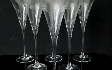 6 Waterford champagne flutes