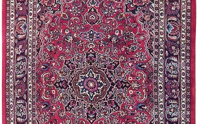 6 x 10 Red Persian Lilihan Sarouk Rug
