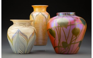79049: Three Durand Glass Vessels, early 20th century M