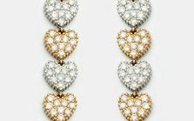 Paar extravagante Diamantohrgehänge