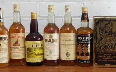 9 Bottles Collection of Various 1980’s 75cl.bottles Proprietary and Premium Scotch Whisky