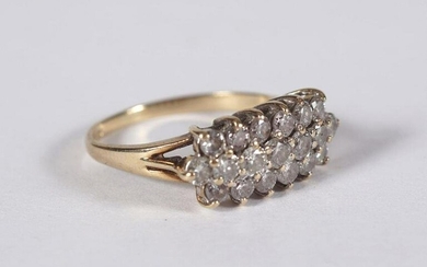 9 CT YELLOW GOLD AND DIAMOND RING