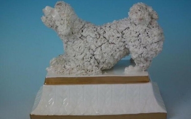 Large Staffordshire Pottery Poodle