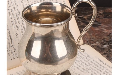 A 19th century Russian silver baluster mug, quite plain, scr...