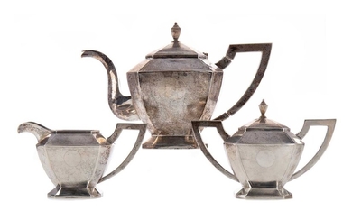 A CHINESE SILVER TEA SERVICE
