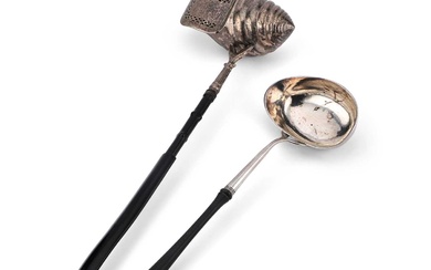 A CONTINENTAL SILVER TODDY LADLE