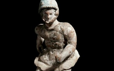 A Canosan Terracotta Figure of a Horseman Height 7 1/4