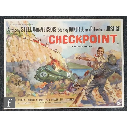 A Checkpoint (1956) British Quad film poster, artwork by Ang...