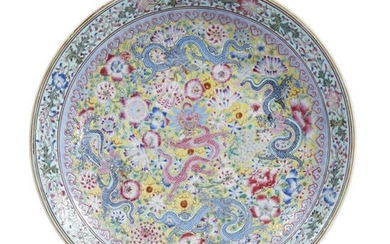 A Chinese famille rose-decorated porcelain "Dragons"