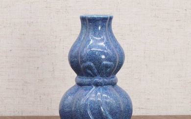 A Chinese robin's-egg glazed double gourd vase