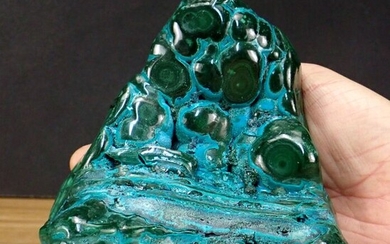 A + Chrysocolla and Malachite Sculpture - 155×135×75 mm - 1400.71 g