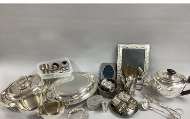 A Collection of Assorted Plated Ware, including three piece ...
