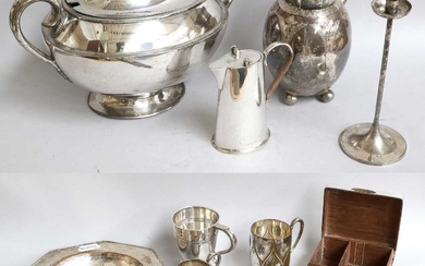 A Collection of Assorted Silver and Silver Plate, the silver...