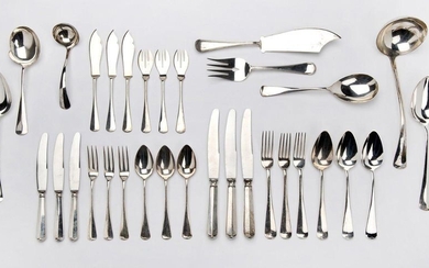 A Dutch silver collection of flatware (54)