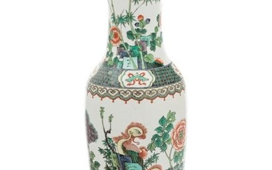 A Famille Verte Porcelain Vase Height 23 1/4 in., 59