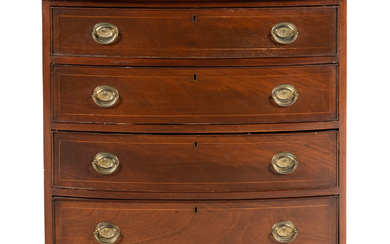 A Federal Style Inlaid Mahogany Bowfront Chest of Drawers