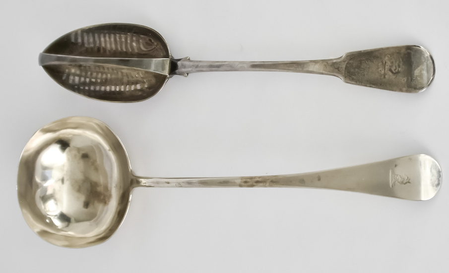 A George III Silver Old English Pattern Soup Ladle and...