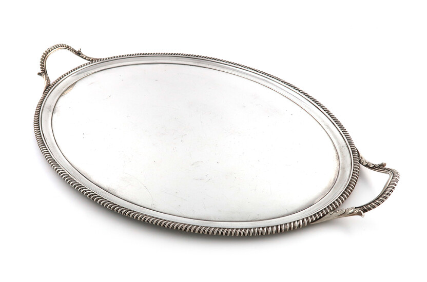 A George III silver two-handled tray