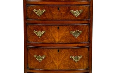 A Georgian Style Bow Front Diminutive Chest Height 33 x