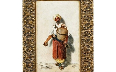 A German painting "The Water Vendor", circa 1900