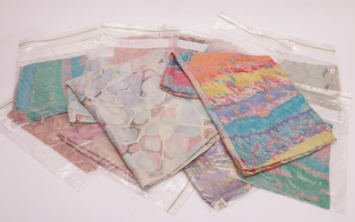 A Good Collection Of Marble Silk Scarfs (17)