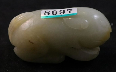 A HETIAN JADE PENDANT SHAPED WITH BEAST