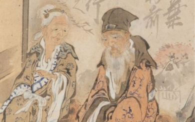 A JAPANESE WATERCOLOUR PAINTING, KANO SCHOOL