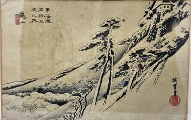 A JAPANESE WOODBLOCK PRINT, UTAGAWA HIROSHIGE (1797-1858) - 'Clear...