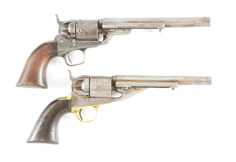 (A) LOT OF TWO: TWO COLT 1861 NAVY CONVERSIONS TO