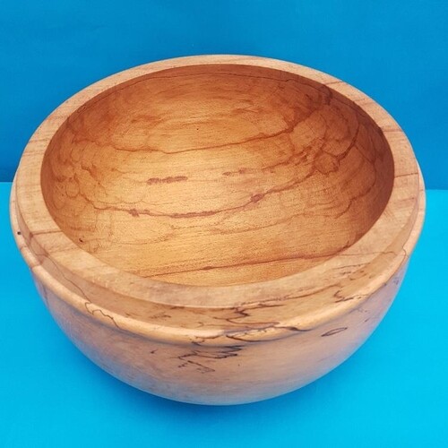 A Large Spalted Beech Turned Wooden Bowl, measuring 28cm in ...