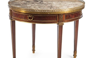A Louis XVI Style Gilt Bronze Mounted Bouillotte Table