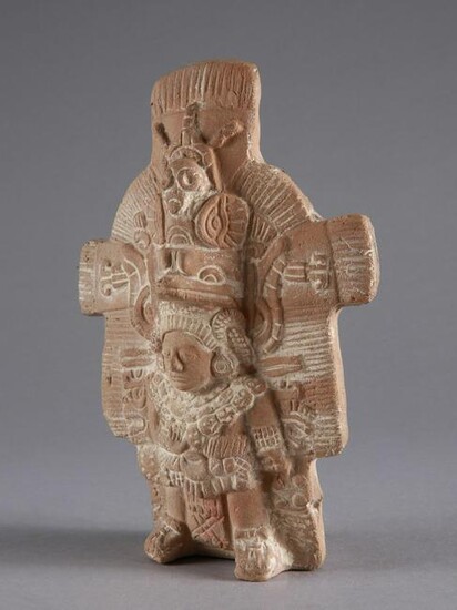 A Mayan Figurative Terracotta Relief