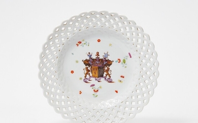 A Meissen porcelain dessert plate from a subsequent order from the service for the Counts von Seydewitz