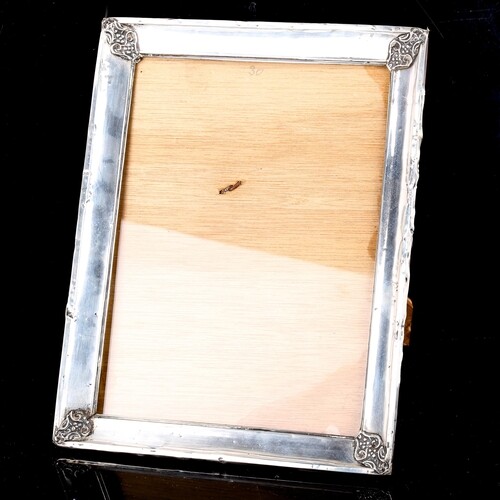 A Peruvian silver-fronted rectangular photo frame, overall 2...