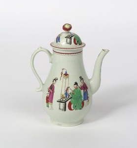A Worcester coffee pot and cover c.1765 70, painte…