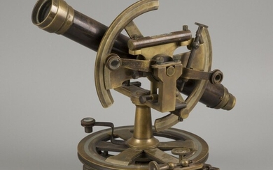 A brass A. Meisner surveyors' level spirit instrument (transit/ theodolite), Germany, late 19th century.