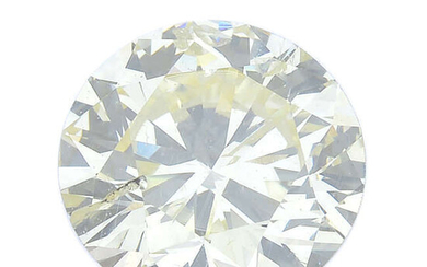 A brilliant-cut 'light yellow' diamond, weighing 0.56ct, with report, within a security seal.