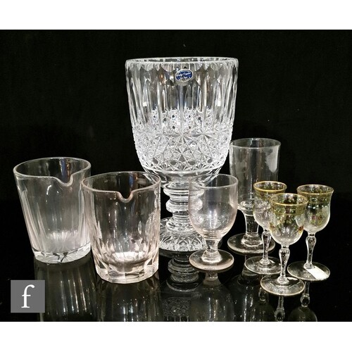 A collection of assorted glass to include a group of three e...