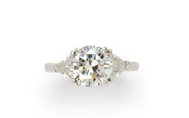 A diamond and platinum ring, Cartier