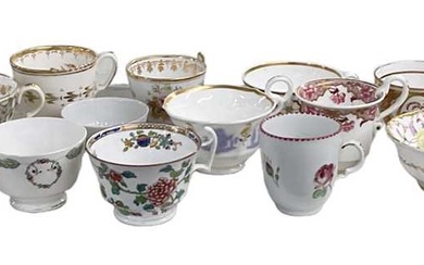 A group of twenty-seven 19th century and later teacups including...